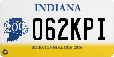 IN license plate 062KPI