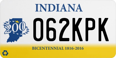 IN license plate 062KPK