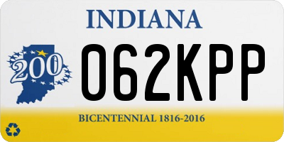 IN license plate 062KPP