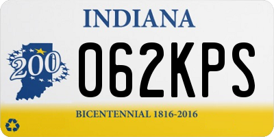 IN license plate 062KPS