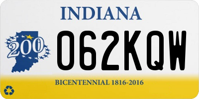 IN license plate 062KQW