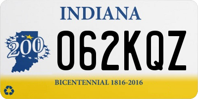 IN license plate 062KQZ
