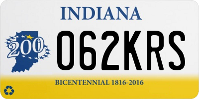 IN license plate 062KRS
