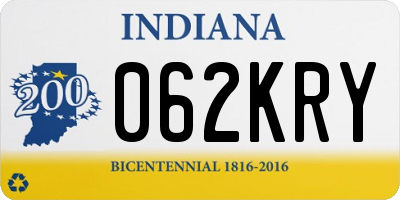 IN license plate 062KRY