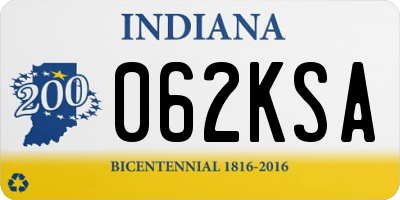 IN license plate 062KSA
