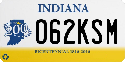 IN license plate 062KSM