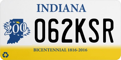IN license plate 062KSR