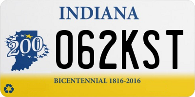 IN license plate 062KST