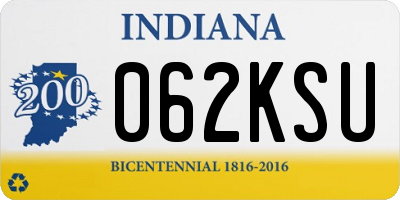 IN license plate 062KSU