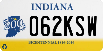 IN license plate 062KSW