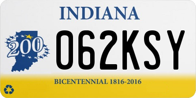 IN license plate 062KSY