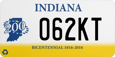 IN license plate 062KT