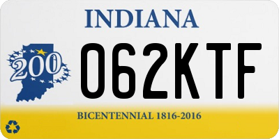 IN license plate 062KTF