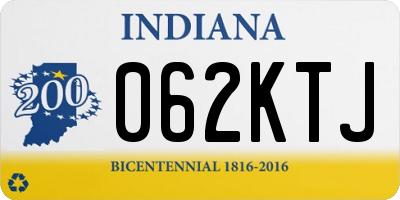 IN license plate 062KTJ