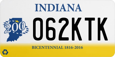 IN license plate 062KTK