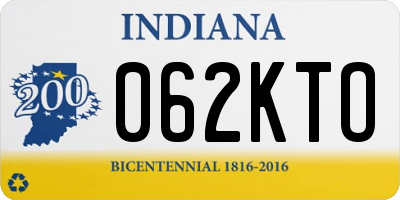 IN license plate 062KTO