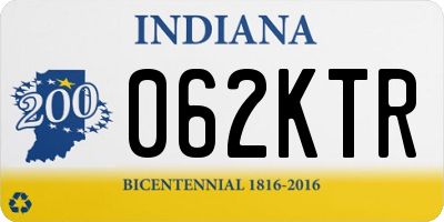 IN license plate 062KTR