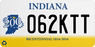 IN license plate 062KTT