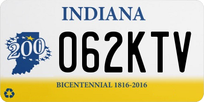 IN license plate 062KTV