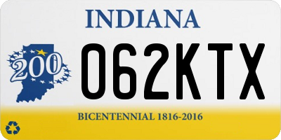 IN license plate 062KTX