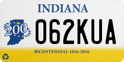 IN license plate 062KUA