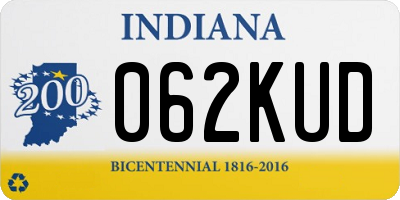 IN license plate 062KUD