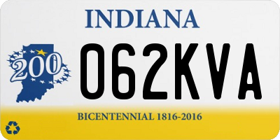IN license plate 062KVA