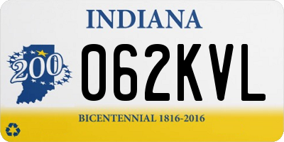 IN license plate 062KVL