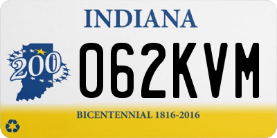 IN license plate 062KVM
