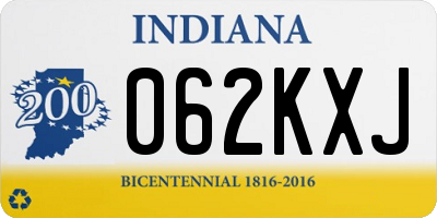 IN license plate 062KXJ