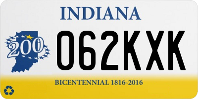 IN license plate 062KXK