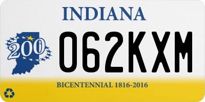 IN license plate 062KXM