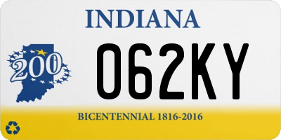 IN license plate 062KY