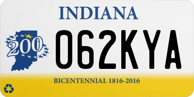IN license plate 062KYA