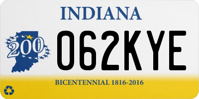 IN license plate 062KYE