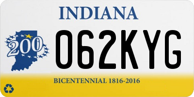 IN license plate 062KYG