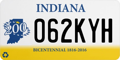 IN license plate 062KYH