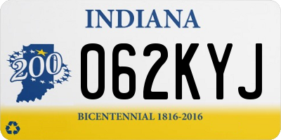 IN license plate 062KYJ