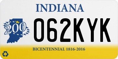 IN license plate 062KYK