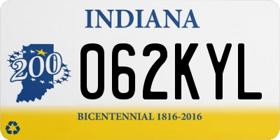 IN license plate 062KYL