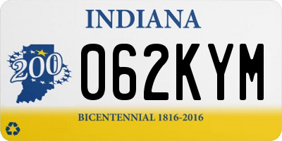 IN license plate 062KYM