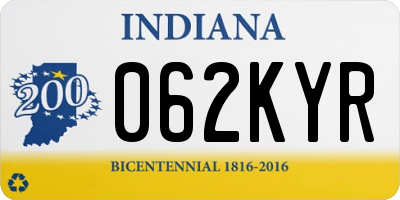 IN license plate 062KYR