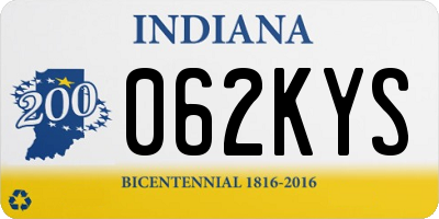 IN license plate 062KYS
