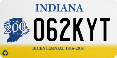 IN license plate 062KYT