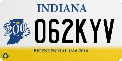 IN license plate 062KYV