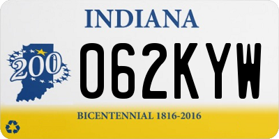 IN license plate 062KYW