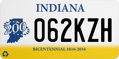IN license plate 062KZH
