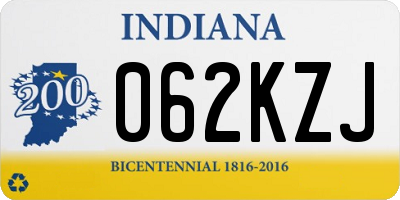 IN license plate 062KZJ