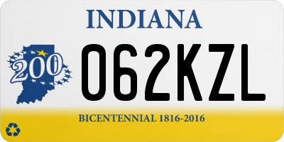 IN license plate 062KZL