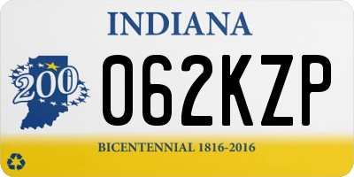 IN license plate 062KZP